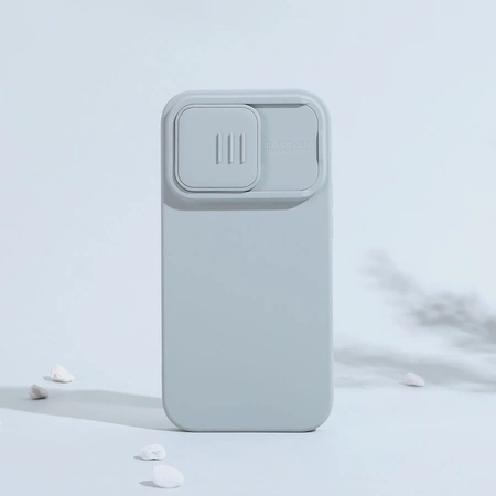 Nillkin CamShield Magnetic Silicone Case iPhone 14 Pro Max Magnetic MagSafe Cover with Camera Protector Blue