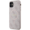 Oryginalne Etui GUESS Hardcase GUHMN61G4GFRP do iPhone 11 (Kompatybilny z Magsafe / 4G Ring classic logo / różowy)