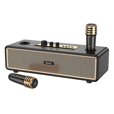 HOCO głośnik bluetooth + 2 x bezprzewodowe mikrofony BS63 czarny