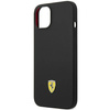 Oryginalne Etui IPHONE 14 PLUS Ferrari Hardcase Silicone Metal Logo czarne