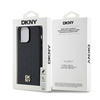 DKNY DKHMP13XPSHRPSK iPhone 13 Pro Max 6.7" czarny/black hardcase Leather Pattern Metal Logo MagSafe