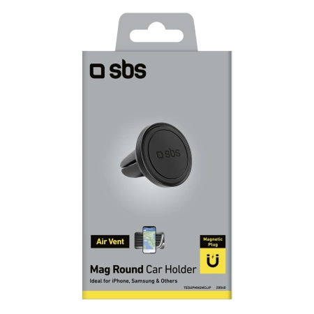 SBS TESUPMAGMCLIP Smartphone-Halterung, MagSafe-kompatibel, für Lüftungsschlitze – Schwarz