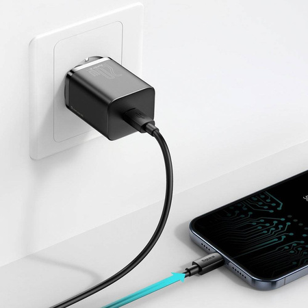 Baseus Super Si 1C szybka ładowarka USB Typ C 20 W Power Delivery czarny (CCSUP-B01)