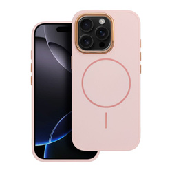 Futerał FRAME MAG COVER kompatybilny z MagSafe do IPHONE 16 PRO MAX pudrowy róż