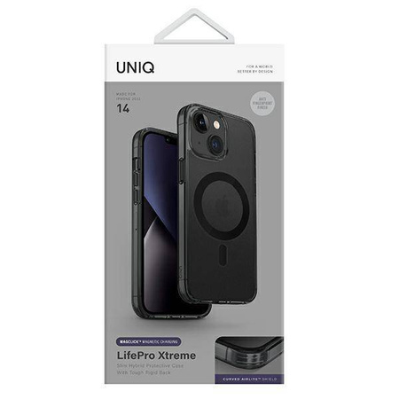 Uniq Hülle LifePro Xtreme iPhone 14 6.1 &quot;Magclick Charging Black / Smoke Frost