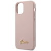 Guess Silicone Script - Etui iPhone 12 mini (różowy)
