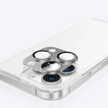 Szkło hartowane AMAZINGTHING Aviation-Grade Alloy Lens na wyspę aparatu do iPhone 16 Pro / 16 Pro Max - szare