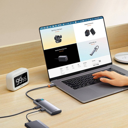 Baseus Metal Gleam Series 4 in 1 HUB Dockingstation USB Typ C – 4 x USB 3.2 Gen. 1 (WKWG070013)