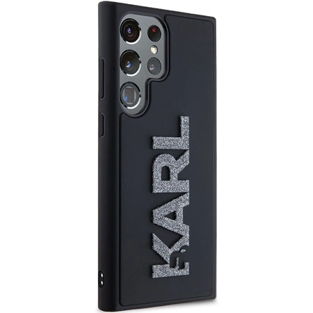 Karl Lagerfeld 3D Rubber Glitter Logo case for Samsung Galaxy S23 Ultra - black
