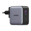 Ugreen fast charger GaN USB / 2xUSB C 65W adapter EU / UK / US plug black (CD296)
