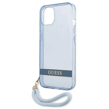 Etui IPHONE 13 MINI Guess Hardcase Translucent Stap (GUHCP13SHTSGSB) niebieskie