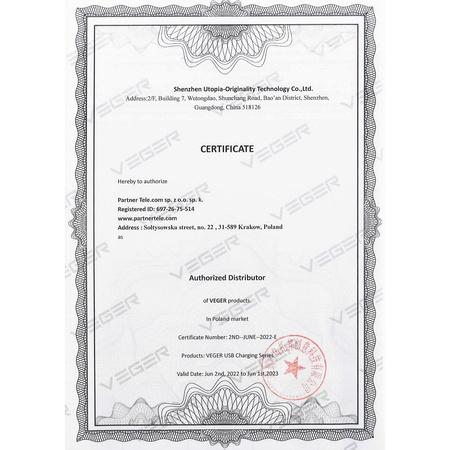 Bateria zewnętrzna (Powerbank) VEGER C10 - 10 000mAh (Micro + Typ C + Lightning 8-pin) czarny (W1116)