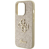 Guess Glitter Script Big 4G Hülle für iPhone 15 Pro Max – Gold