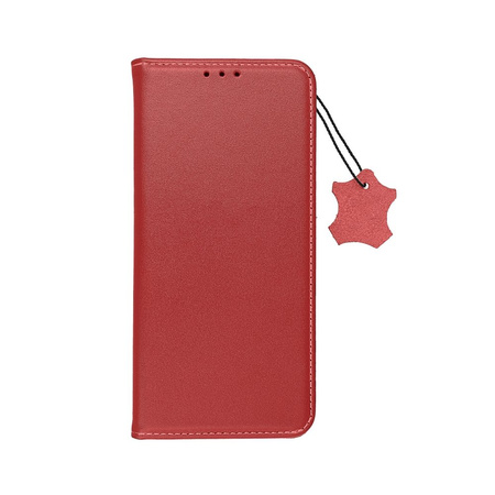 Kabura skórzana SMART PRO do IPHONE 15 bordowy