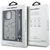 KARL LAGERFELD futerał do IPHONE 16 PRO KLHCP16LPGGRMPCG kompatybilny z MagSafe (CRSSBY Grained PU W/ Pattern & Logo) szary