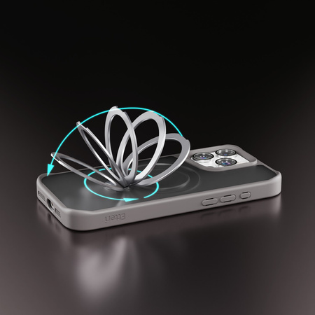 Nakładka Etteri Matt Mag Ring do iPhone 16 Pro 6,3" szara