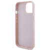 Guess Quilted Metal Logo-Hülle für iPhone 15 – Rosa