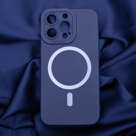 Nakładka Silicon Mag do iPhone 16 Pro 6,3&quot; ciemnoniebieska