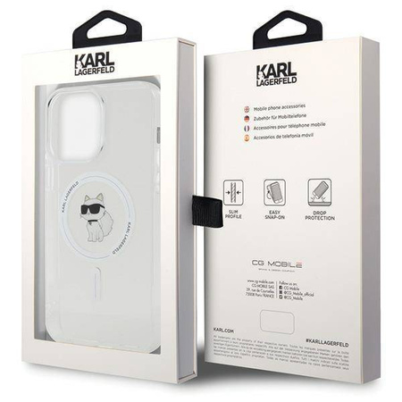 Karl Lagerfeld IML Choupette MagSafe case for iPhone 15 Pro Max - transparent