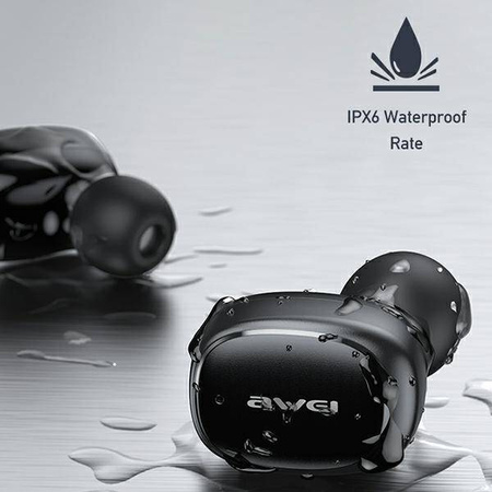 AWEI słuchawki Bluetooth 5.1 T13 Pro TWS + stacja dokująca czarny/black