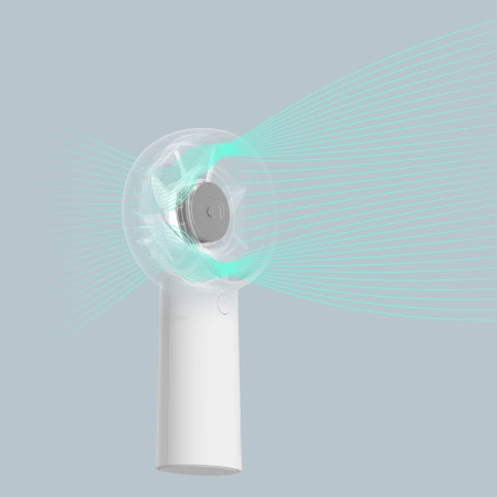 Jisulife Handventilator Life5 Plus, 4000 mAh, tragbarer USB-Ventilator, Weiß