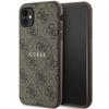 Oryginalne Etui GUESS Hardcase GUHMN61G4GFRW do iPhone 11 (Kompatybilny z Magsafe / 4G Ring classic logo / brązowy)
