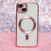 Nakładka Color Chrome Mag do iPhone 16 6,1&quot; różowo-złota