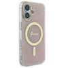 Original Handyhülle IPHONE 16 PLUS Guess Hardcase IML 4G MagSafe (GUHMP16MH4STP) rosa