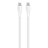 PURO Fabric - Kabel w oplocie heavy duty USB-C do USB-C 1,2m (biały)