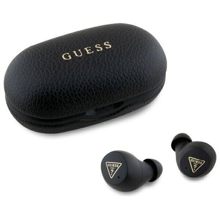 GUESS słuchawki bezprzewodowe bluetooth TWS ENC GUTWSPGTSPSK (PU Grainee Classic Logo) czarne