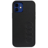 Audi Kunstleder iPhone 12/12 Pro 6,1&quot; schwarz/schwarz Hardcase AU-TPUPCIP12P-TT/D1-BK