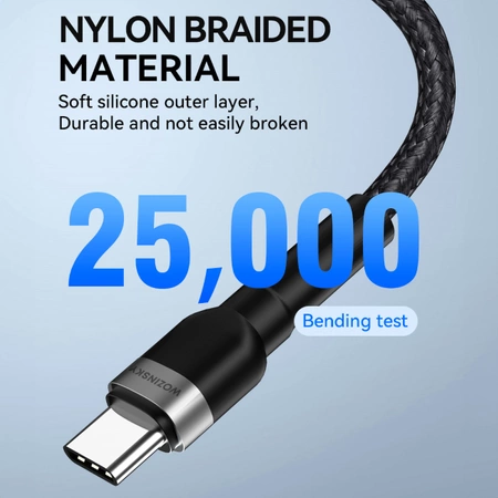 Wozinsky WNBCC1 USB-C / USB-C PD 65W Kabel 1 m - Schwarz
