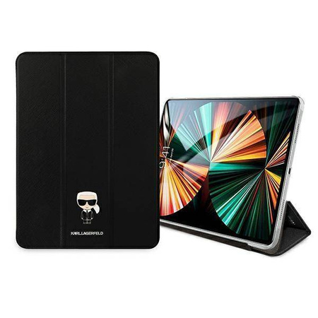 Oryginalne Etui IPAD PRO 11" 2021 Karl Lagerfeld Book Cover Saffiano Karl Iconic (KLFC11OKMK) czarne