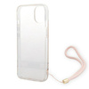 Original Handyhülle IPHONE 14 PLUS Guess Hardcase 4G Print Strap (GUOHCP14MH4STP) rosa