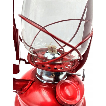 Lampa naftowa 24,5 cm RC032 czerwona