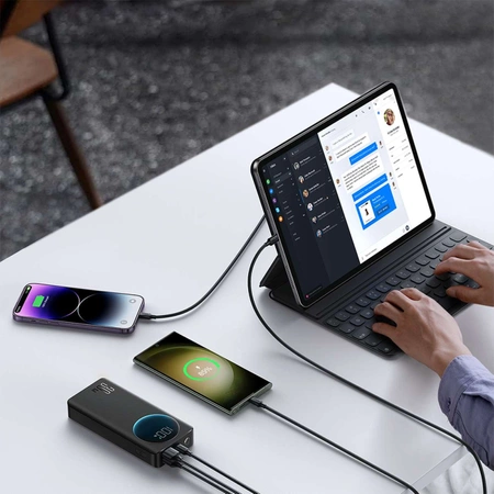 Joyroom JR-PBF03 30W 30000mAh powerbank + USB-A - USB-C cable 0.25m - black