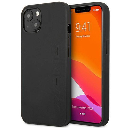 AMG AMHCP14SDOLBK iPhone 14 6.1 &quot;black / black hardcase Leather Hot Stamped