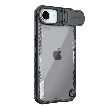 Etui Nillkin Iceblade Prop z osłoną obiektywu i podstawką na iPhone 16e - czarne