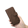 iCarer Oil Wax Wallet Case 2in1 iPhone 14 Pro Max Flip Leather Cover Anti-RFID Brown (WMI14220724-BN)