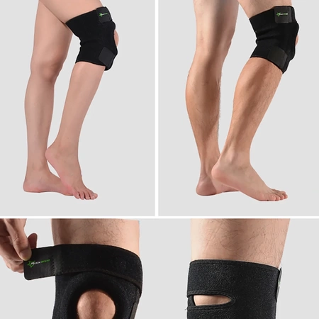Rockbros LF1106M Sportprotektor für Patella und Kniegelenk Größe M - Schwarz