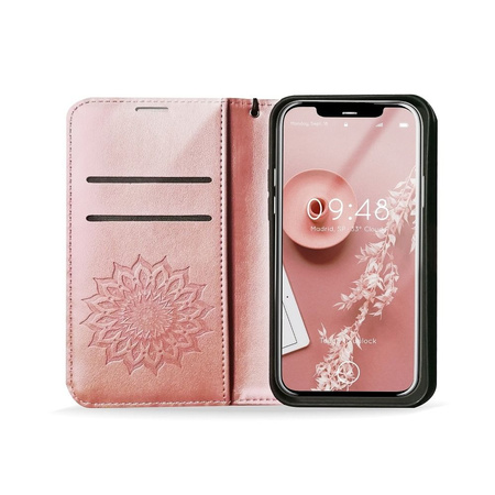 Kabura MEZZO Book do SAMSUNG A52 5G / A52 LTE ( 4G ) / A52s 5G mandala złoty róż