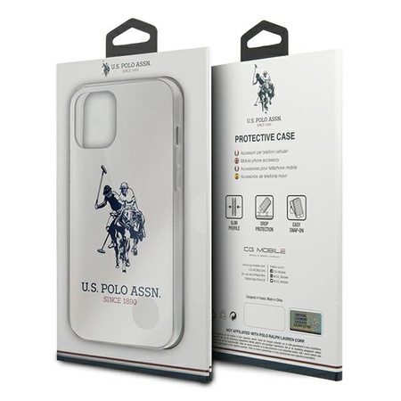 US Polo USHCP12MTPUHRWH iPhone 12 Pro / iPhone 12 biały/white Shiny Big Logo