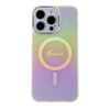 Oryginalne Etui APPLE IPHONE 15 PRO MAX Guess Hardcase IML Iridescent MagSafe (GUHMP15XHITSP) różowe