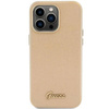 Guess Glitter Glossy Script Hülle für iPhone 15 Pro – Gold