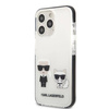 Original Handyhülle IPHONE 13 PRO Karl Lagerfeld Hardcase Karl&Choupette weiß