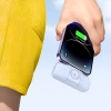 Wozinsky WF16-YLS 5000 mAh 15 W Lightning Mini-Powerbank mit integriertem USB-C-Kabel und Apple Watch Ladegerät – Blau