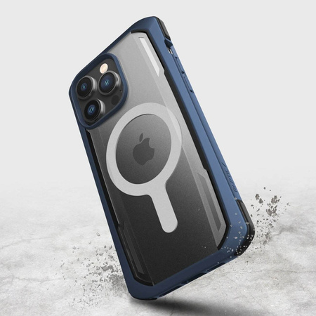 Raptic X-Doria Secure Case für iPhone 14 Pro Max mit gepanzerter MagSafe-Hülle blau