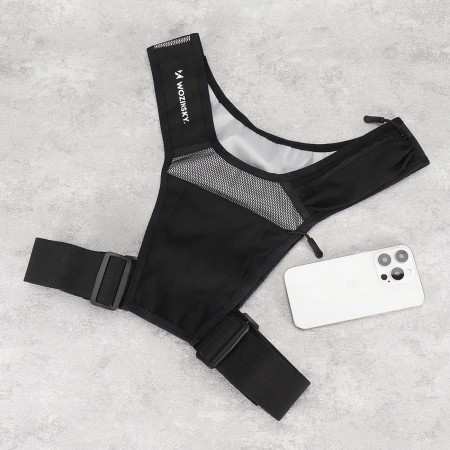 Kamizelka Wozinsky WKDB1 do biegania odblaskowa z kieszeniami - czarna