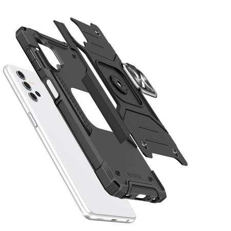 Wozinsky Ring Armor tough hybrid case cover + magnetic holder for Samsung Galaxy A23 blue