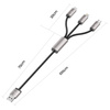 Kabel 3w1 3.5A 1m USB - USB-C + Lightning + Micro USB Tech-Protect UltraBoost 3in1 szary